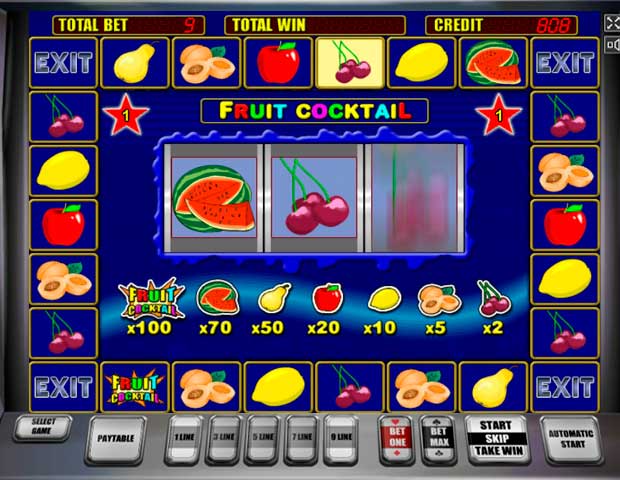 Игровой автомат Fruit Cocktail на рубли онлайн Игровой автомат Fruit Cocktail на рубли