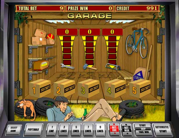Платный игровой автомат Garage на реальные деньги Игровой автомат Garage на рубли