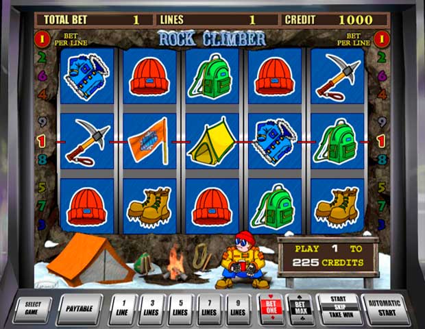 Игровой автомат Веревки на деньги Игровой автомат Rock Climber на реальные деньги